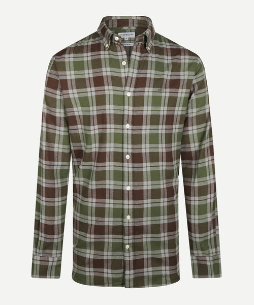 Flannel Check Shirt #5 | Dark Olive