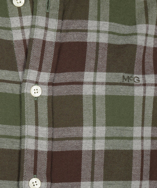 Flannel Check Shirt #5 | Dark Olive