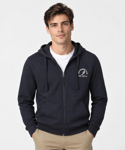 Zip Thru Hoody | Navy