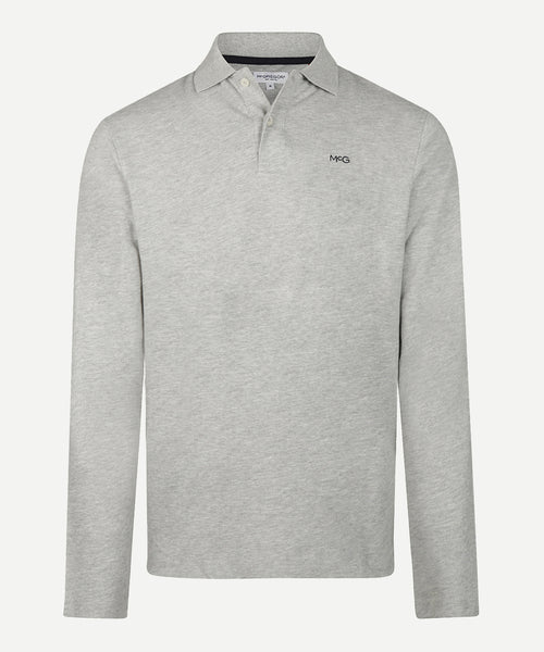 Classic Polo Lange Mouw | Medium Grey Melange
