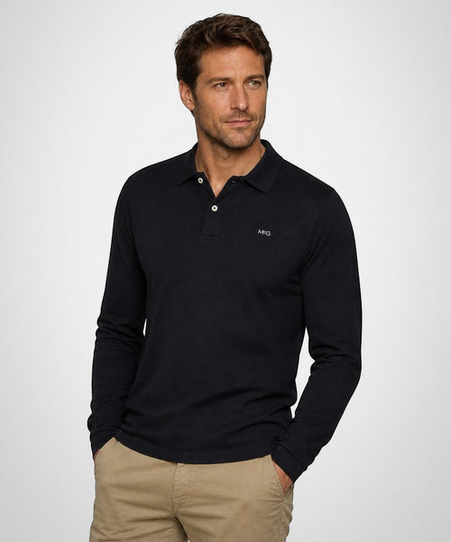 Classic Polo Lange Mouw | Navy