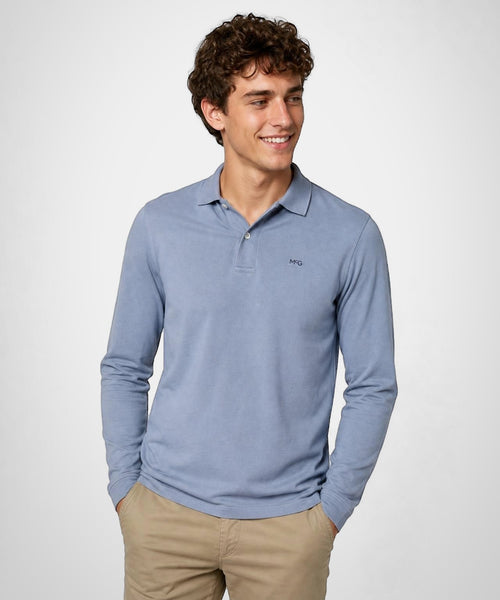 Classic Polo Lange Mouw | Chambray Blue