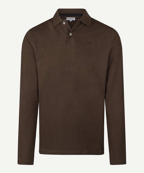 Classic Polo Lange Mouw | Chocolate Brown