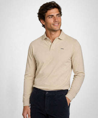 Classic Polo Lange Mouw | Sand