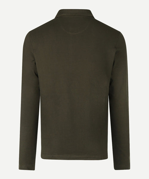 Classic Polo Lange Mouw | Dark Olive