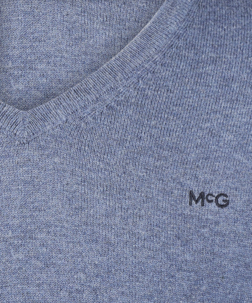 Trui Katoen Cashmere V-Hals | Vintage Blue