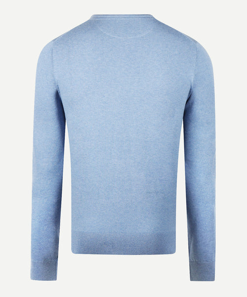 Trui Katoen Cashmere V-Hals | Ice Blue