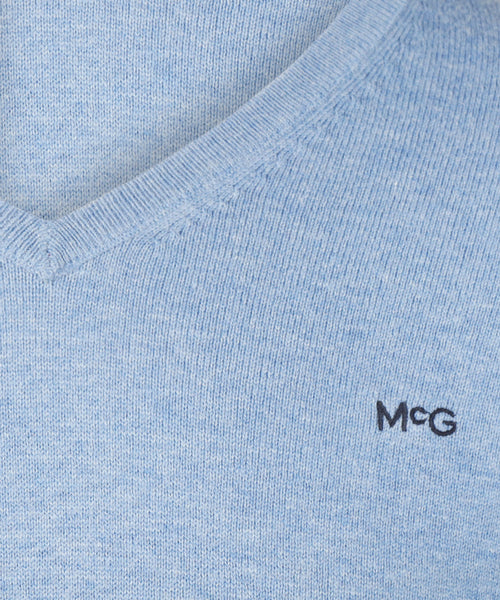 Trui Katoen Cashmere V-Hals | Ice Blue