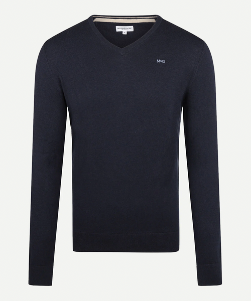 Sweater Cotton Merino V-Neck | Navy