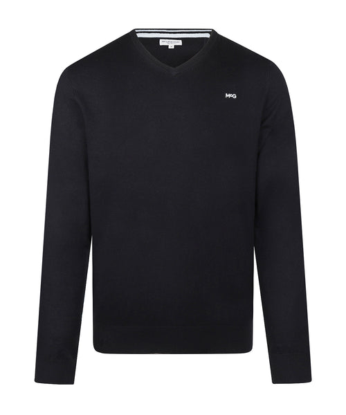Trui Katoen-Kasjmier V-Hals | Navy