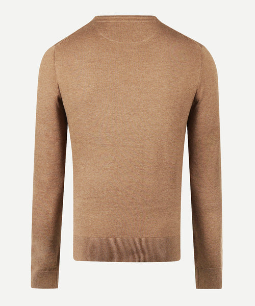 Trui Katoen Cashmere V-Hals | Walnut