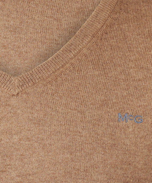 Trui Katoen Cashmere V-Hals | Walnut