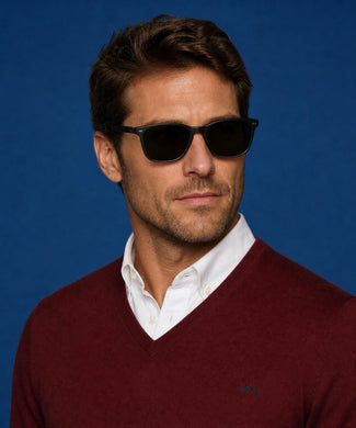 Cotton-Cashmere V-Neck Sweater | Burgundy