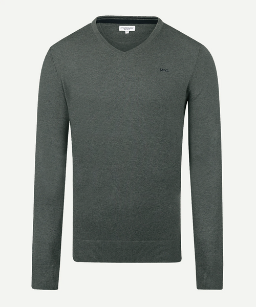 Trui Katoen Merino V-Hals | Winter Sage