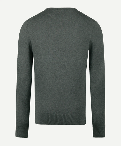Trui Katoen Merino V-Hals | Winter Sage
