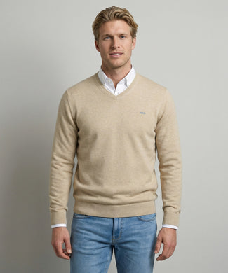 Trui Katoen-Kasjmier V-Hals | Kit