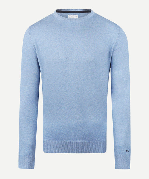 Trui Katoen Merino Ronde Hals | Ice Blue
