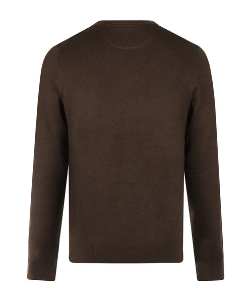 Trui Katoen-Kasjmier Ronde Hals | Chocolate Brown