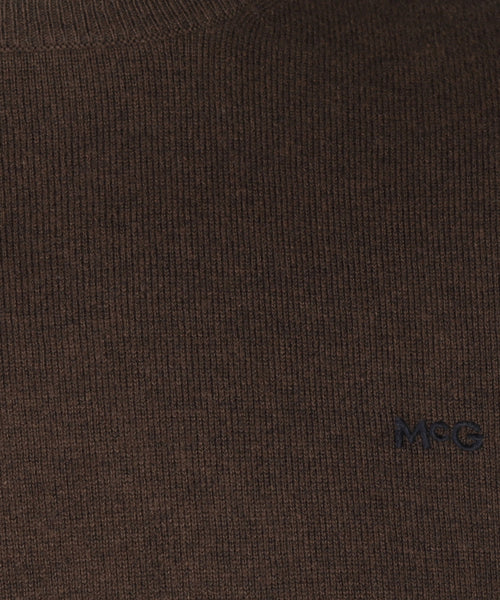 Trui Katoen-Kasjmier Ronde Hals | Chocolate Brown