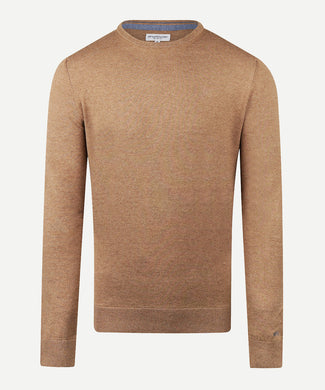 Sweater Cotton Merino Crew Neck | Walnut