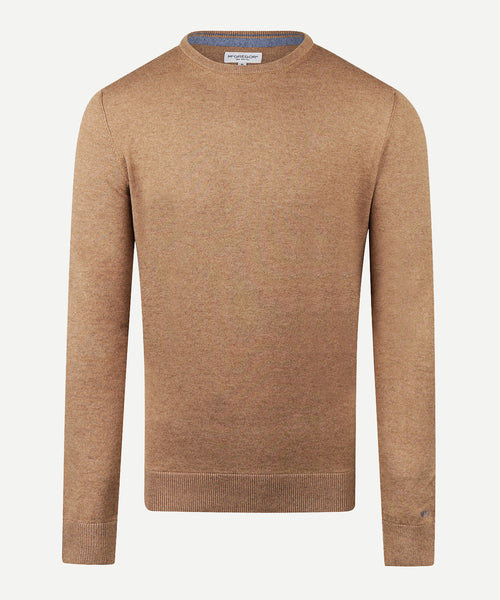 Trui Katoen Merino Ronde Hals | Walnut