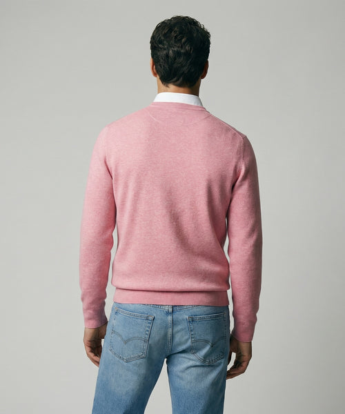 Trui Katoen-Kasjmier Ronde Hals | Light Pink