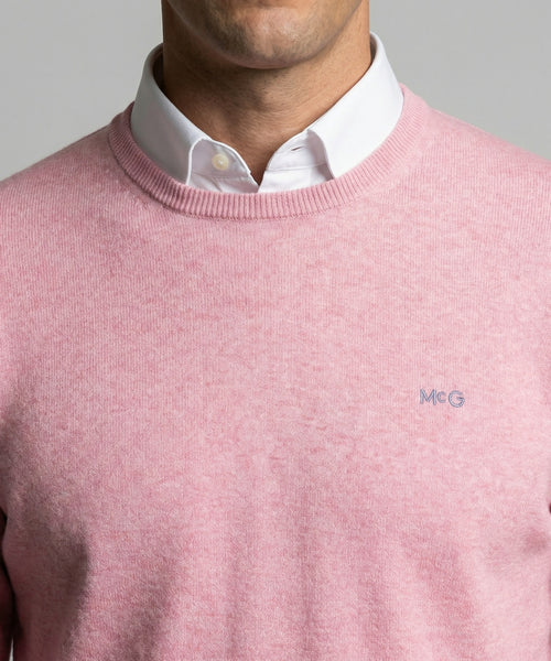 Trui Katoen-Kasjmier Ronde Hals | Light Pink