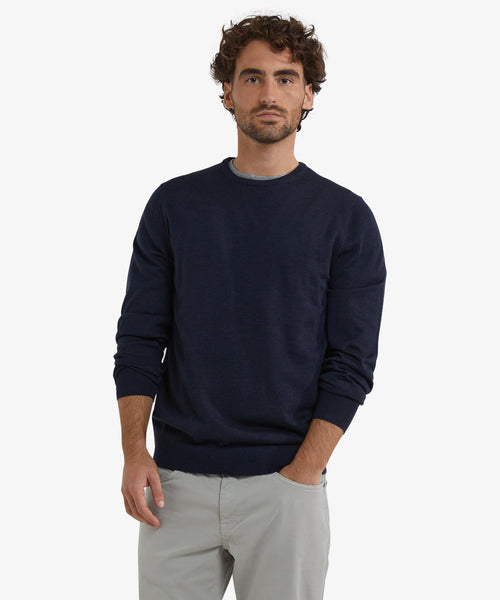 Trui Luxe Merinowol Ronde Hals | Navy