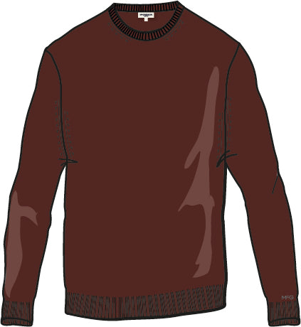 Luxury Merino Wool Crew Neck Sweater | Burgundy