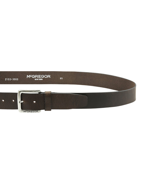 Nette leren riem | Dark Brown