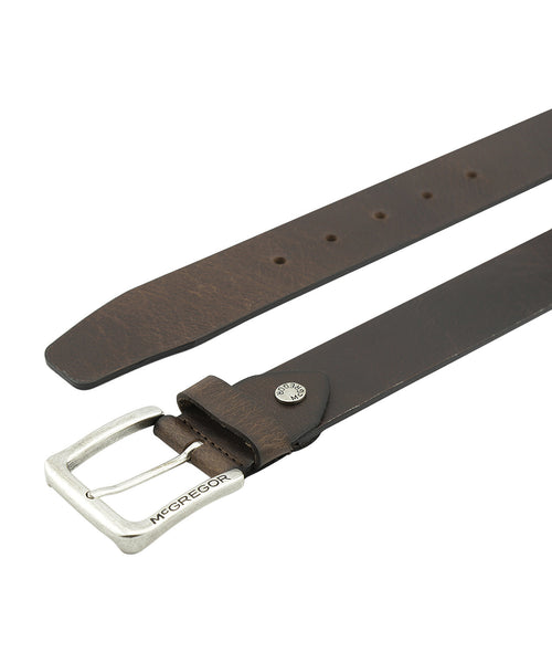 Nette leren riem | Dark Brown