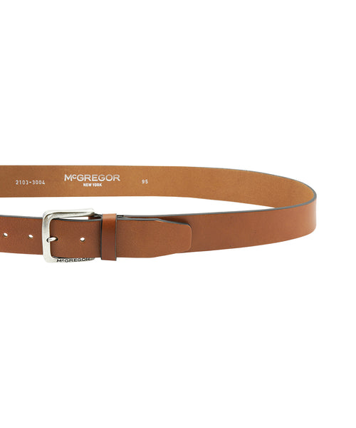 Nette leren riem | Cognac