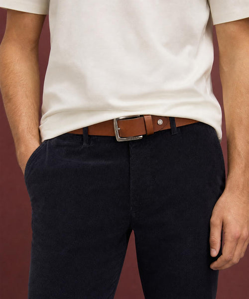 Nette leren riem | Cognac