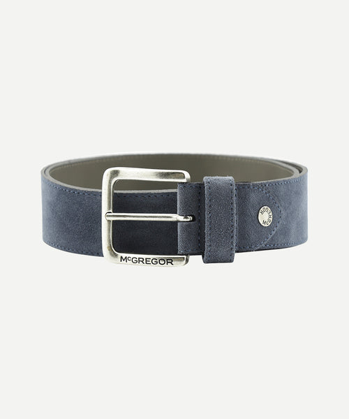 Suede Leather Belt | Vintage Blue