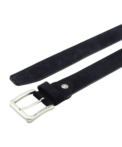 Suède leren riem | Navy