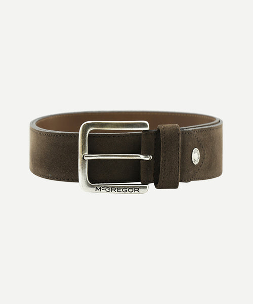 Suede leather belt | Dark Brown