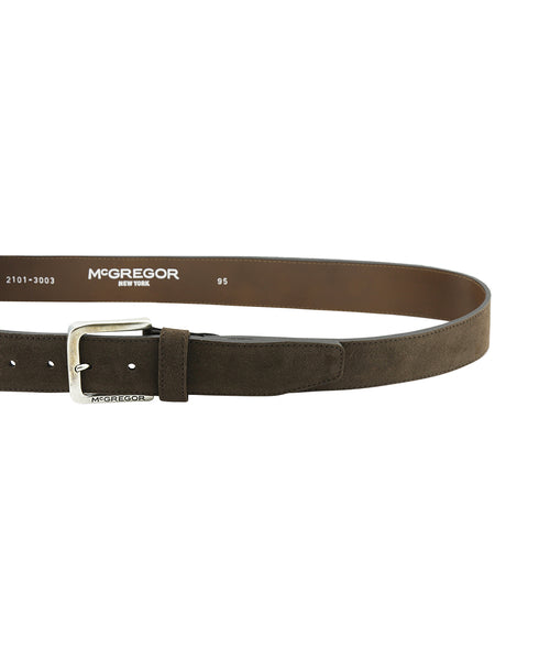 Suède leren riem | Dark Brown