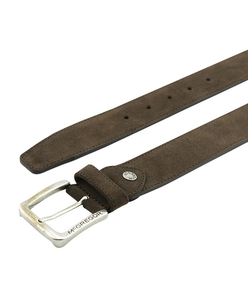 Suède leren riem | Dark Brown