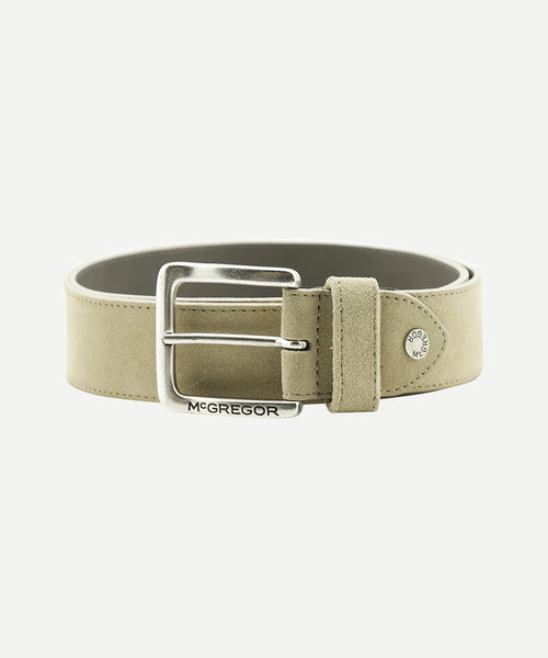 Suede leather belt | Sand