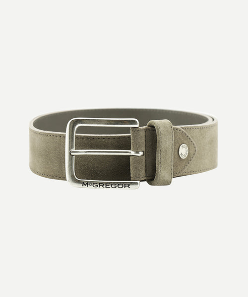 Suede leather belt | Taupe