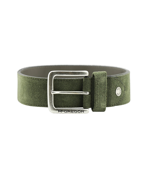 Suède leren riem | Olive