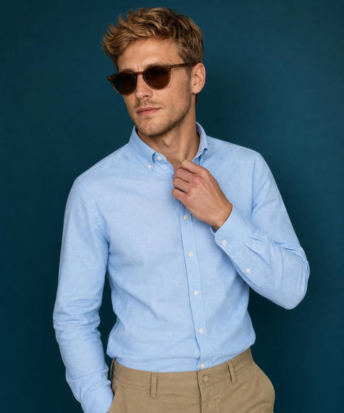 Shirt Oxford Stretch | Light Blue
