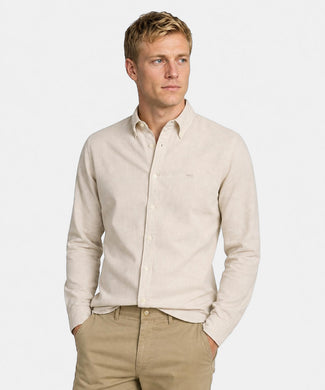 Overhemd Oxford Stretch | Sand