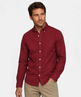Overhemd Oxford Stretch | Burgundy