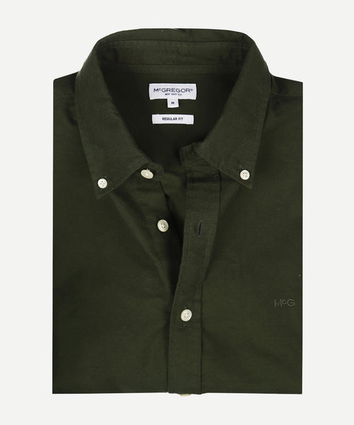 Overhemd Oxford Stretch | Dark Olive