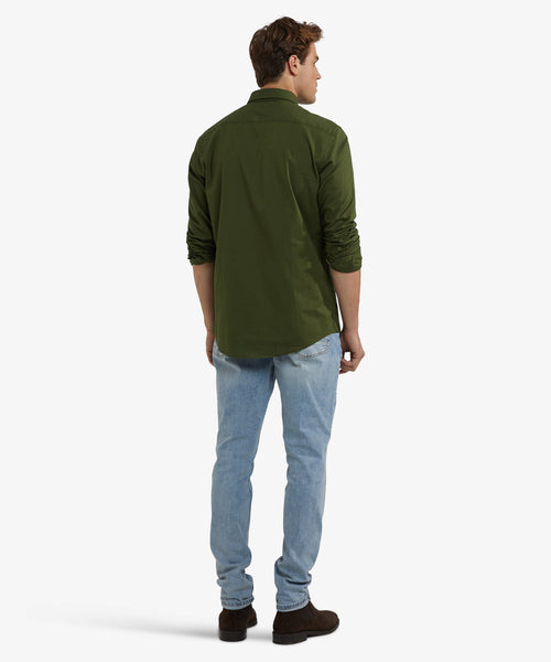 Overhemd Oxford Stretch | Dark Olive