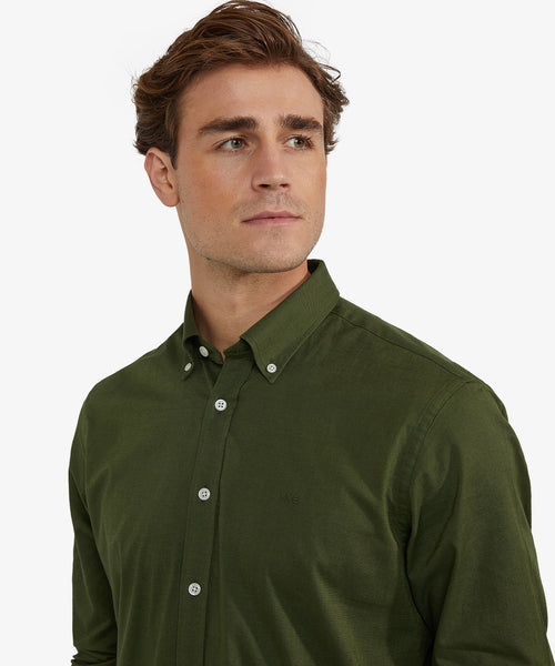 Overhemd Oxford Stretch | Dark Olive