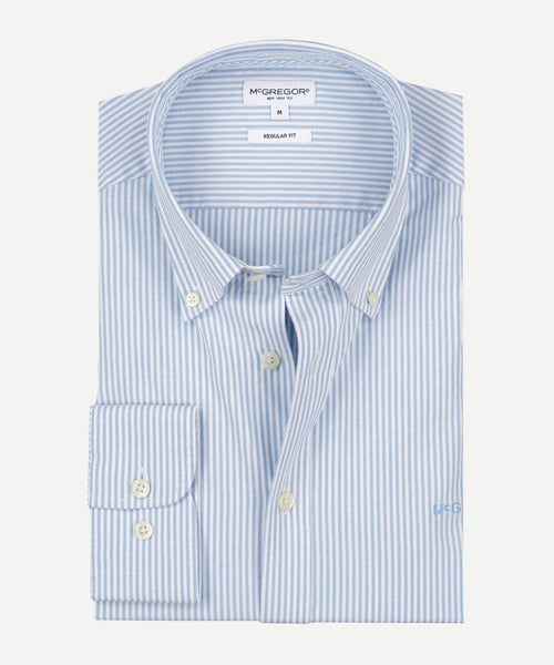 Overhemd Oxford Smalle Streep | Light Blue