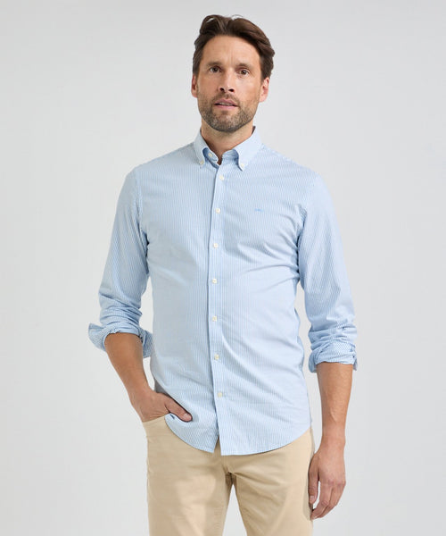 Overhemd Oxford Smalle Streep | Light Blue