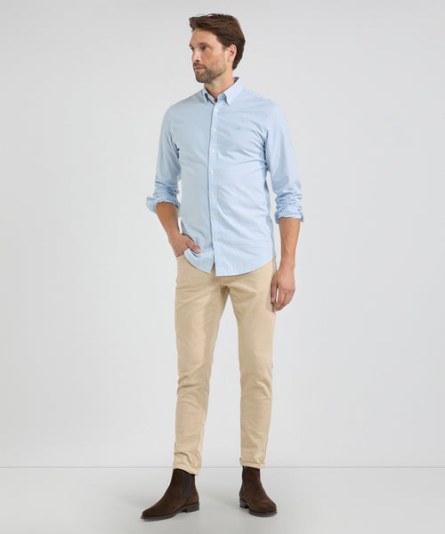 Overhemd Oxford Smalle Streep | Light Blue